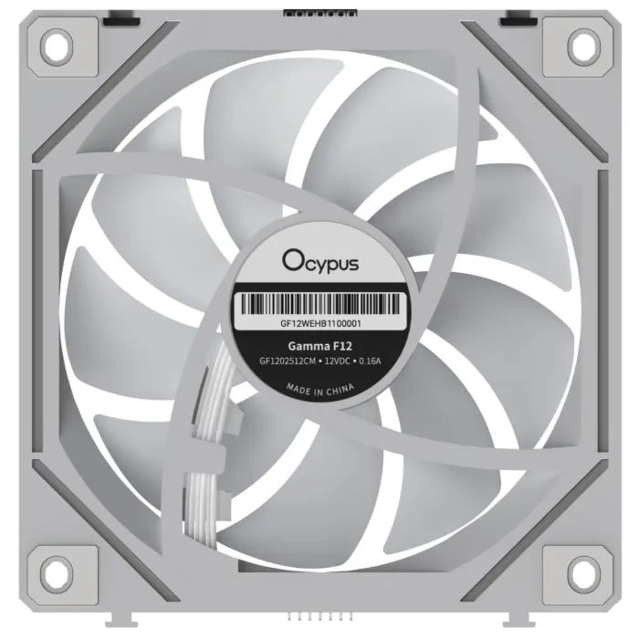 Кулер до корпусу OCYPUS GAMMA F12 ARGB REVERSE BLADE білий (GAMMA-F12-WH1AM01U-GL) зображення 5