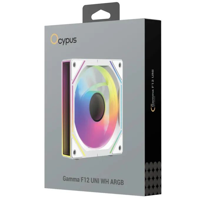 Кулер до корпусу OCYPUS GAMMA F12 ARGB REVERSE BLADE білий (GAMMA-F12-WH1AM01U-GL) зображення 8
