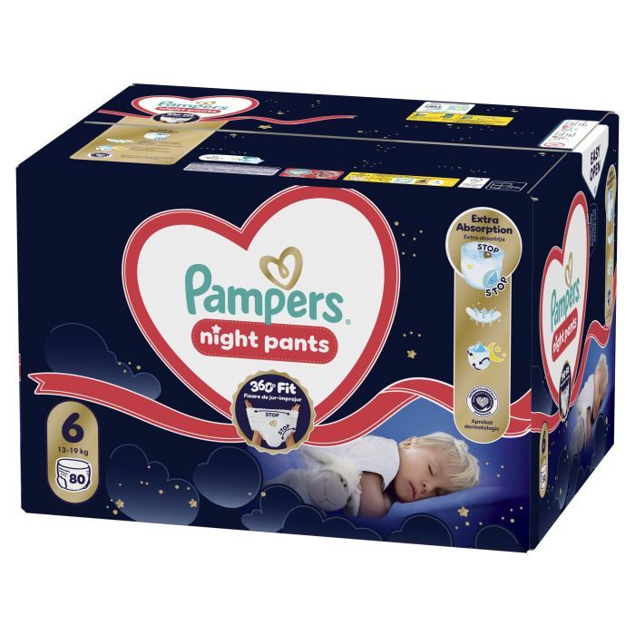 Підгузки Pampers Night Pants Розмір 6 (13-19 кг) 80 шт (8006530320511) зображення 2
