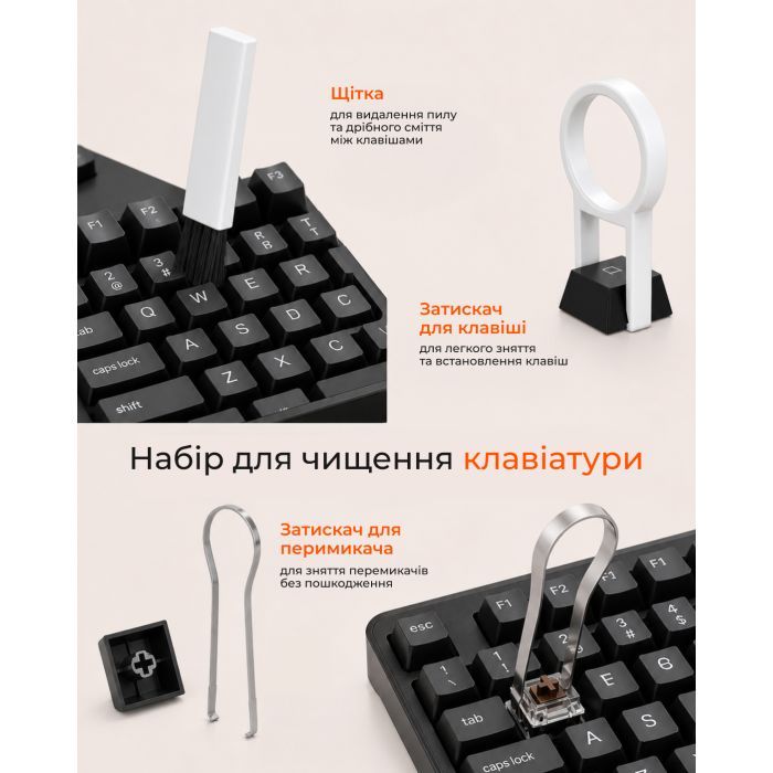 Универсальный чистящий набор 2E Multifinctional cleaning kit 20in1 white-orange (2E-SK20IN1) изображение 8