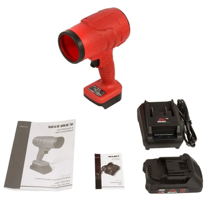 Воздуходувка Vitals Master, ALP 1861j BL, 18V, бесщеточный, 2Ah, 198км/час, 610м³/час (240471) изображение 2