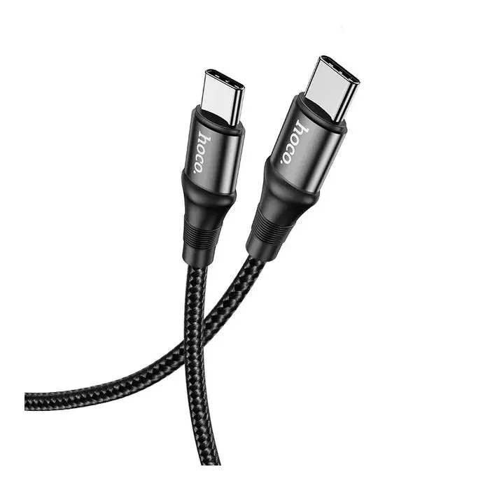Дата кабель USB-C to USB-C 2.0m 100W silicone X50 Exquisito black HOCO (6931474734402)