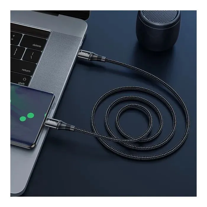 Дата кабель USB-C to USB-C 2.0m 100W silicone X50 Exquisito black HOCO (6931474734402) изображение 5