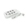 Сетевой фильтр питания Voltronic F06U, 6 роз EU, 4USB White (F06U-White)