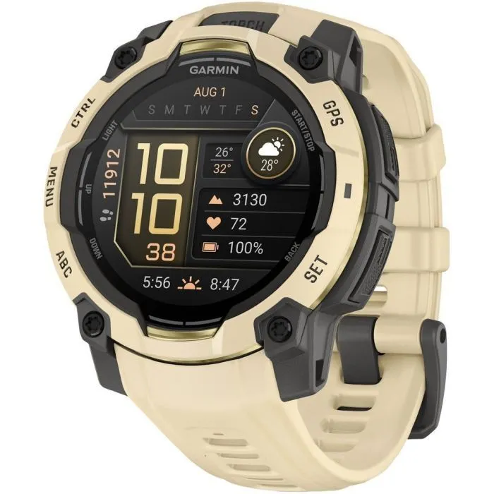 Смарт-часы Garmin Instinct 3, 45mm, AMOLED, Citrine/Gray with Citrine Band, GPS смарт-годинник (010-02936-02)