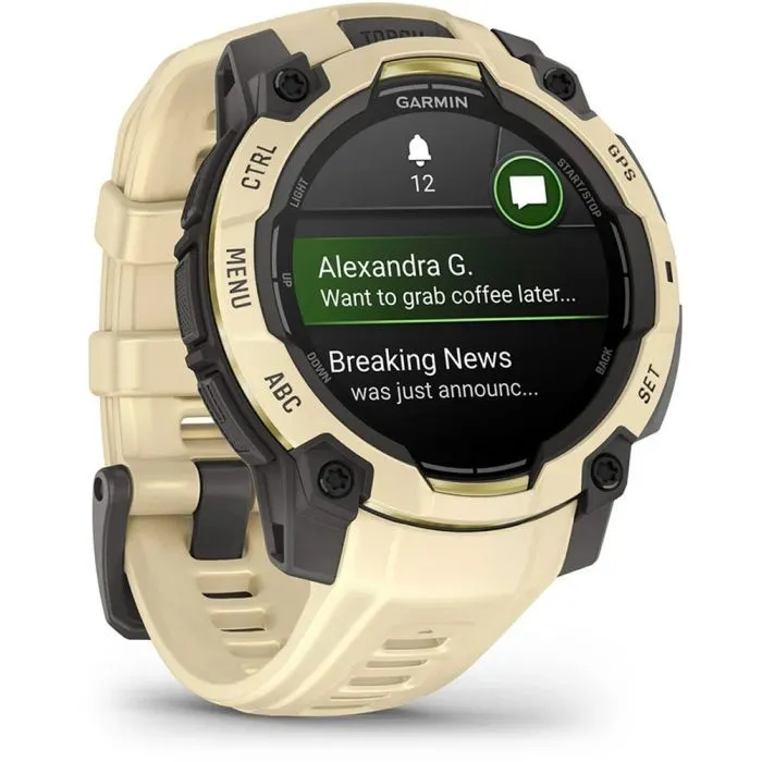 Смарт-часы Garmin Instinct 3, 45mm, AMOLED, Citrine/Gray with Citrine Band, GPS смарт-годинник (010-02936-02) изображение 3