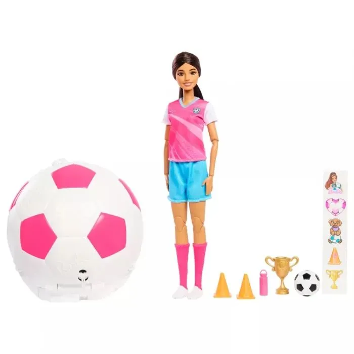 Кукла Barbie сюрприз Roll & Reveal – футболистка (JMK20) изображение 3