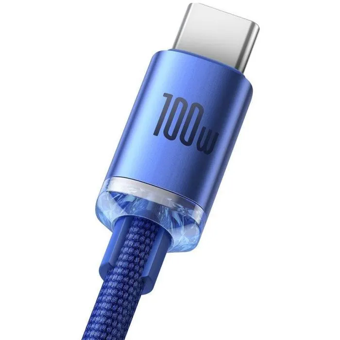 Дата кабель USB AM to USB-C 2.0m 6A 100W blue Baseus (CAJY000503) изображение 4