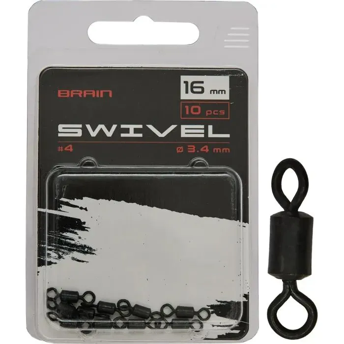 Вертлюг Brain Swivel No.4 16mm diam 3.4mm (10 шт/уп) SGCA-8008-4 (1858.24.72)