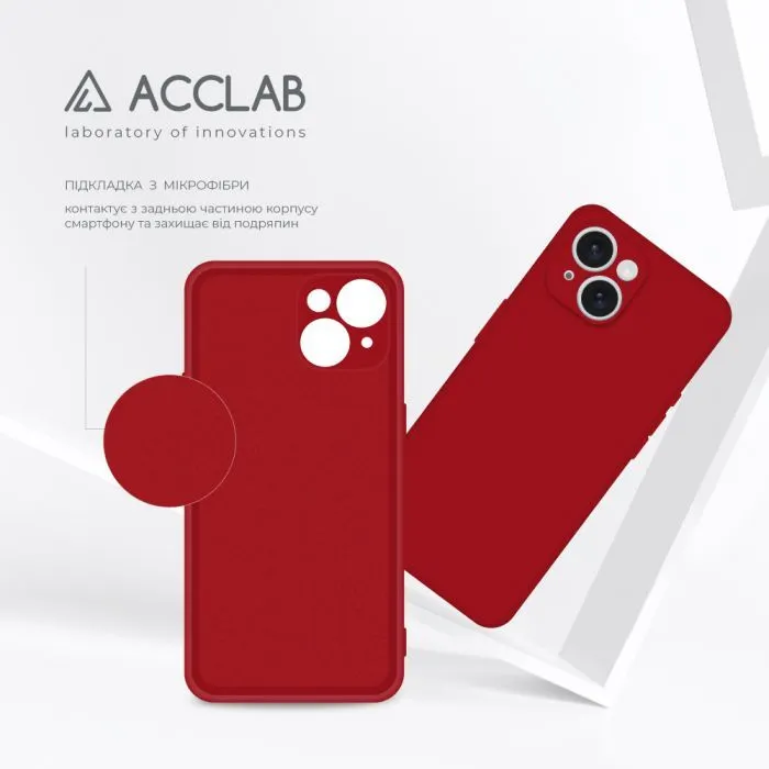 Чохол до мобільного телефона ACCLAB SoftShell Apple iPhone 15 Plus Red (1283126586422) зображення 5