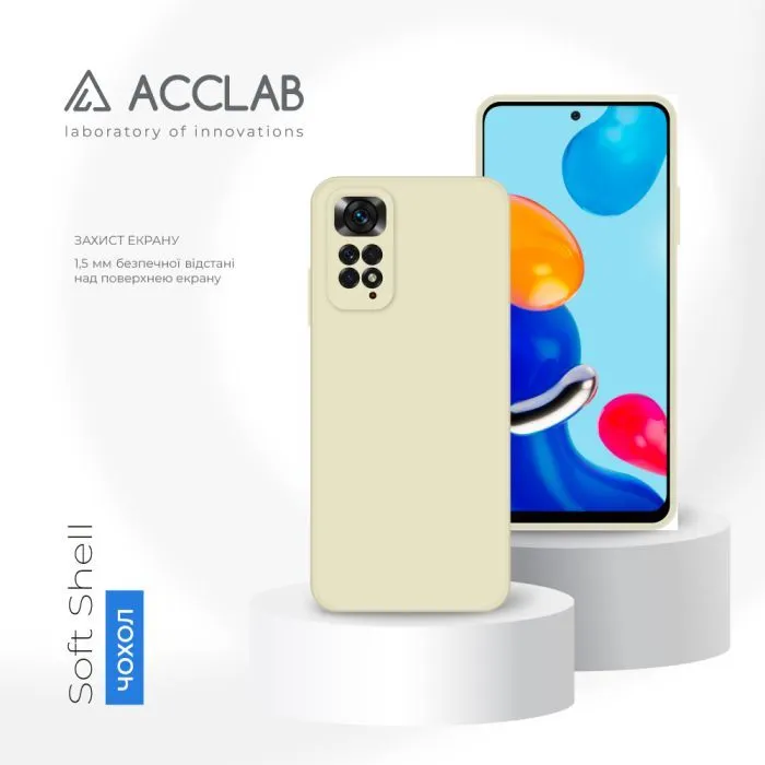 Чохол до мобільного телефона ACCLAB SoftShell Xiaomi Redmi Note 11 White (1283126557576) зображення 4