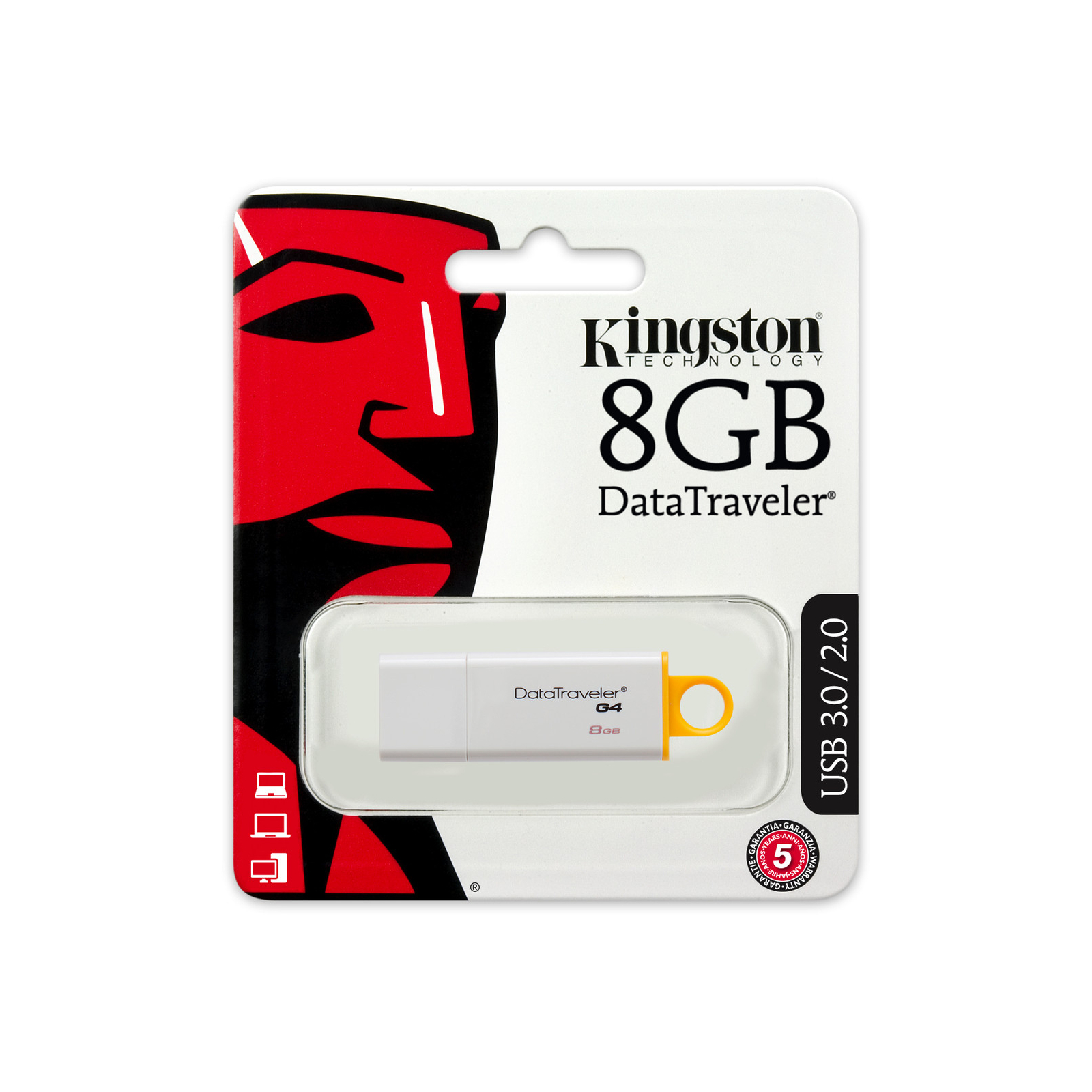USB флеш накопичувач Kingston 8Gb DataTraveler Generation 4 (DTIG4/8GB) зображення 3