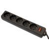 Мережевий фільтр живлення Defender ES 5m 5 роз. black (994860)