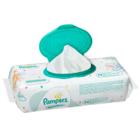 Детские влажные салфетки Pampers Sensitive, 56 шт (4015400636649) изображение 4