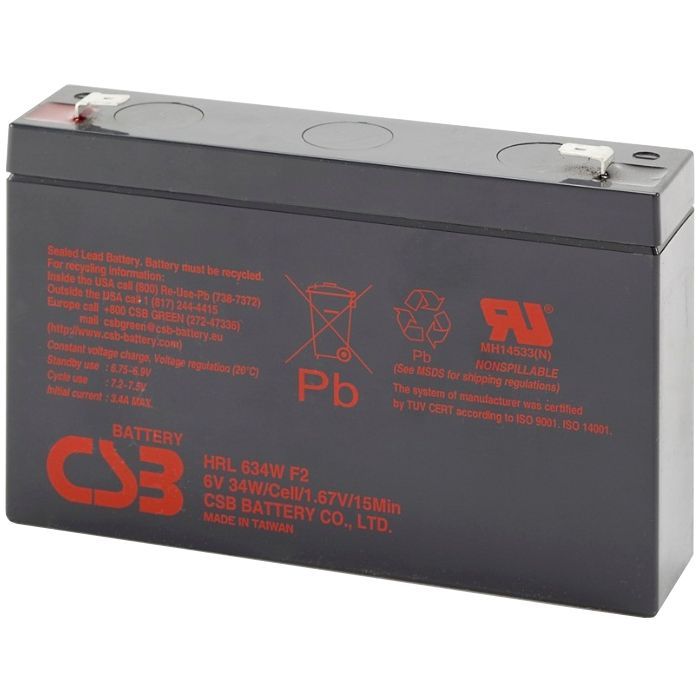 Батарея к ИБП CSB 6В 9 Ач (HRL634WF2/ HRL634WF2FR)