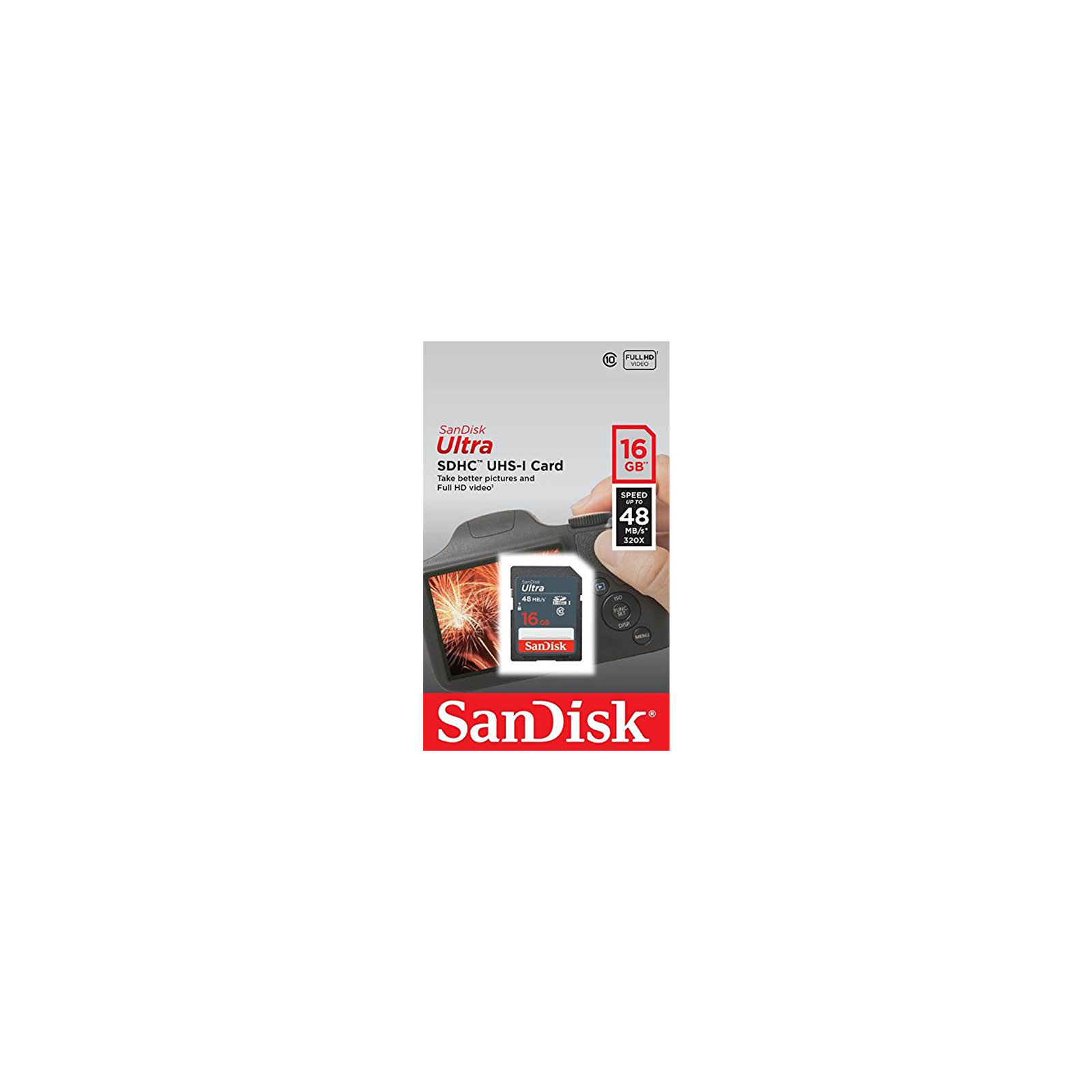 Карта памяти SanDisk 16GB SDHC Class 10 UHS-I (SDSDUNB-016G-GN3IN) изображение 2
