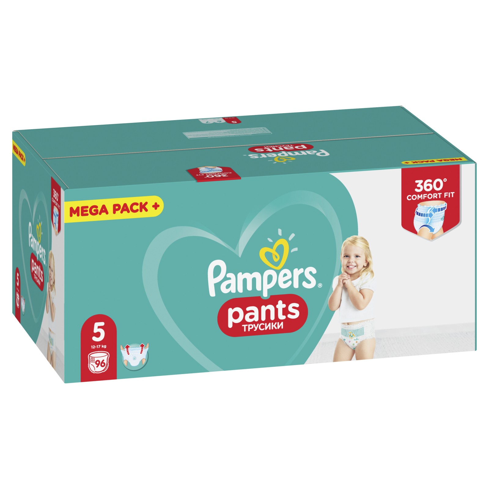 Подгузники Pampers трусики Pants Junior Размер 5 (12-17 кг), 96 шт (4015400697541) изображение 3
