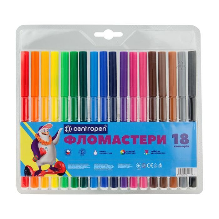 Фломастеры Centropen 7790/18 Washable, 18 colors (7790/18 ТП)