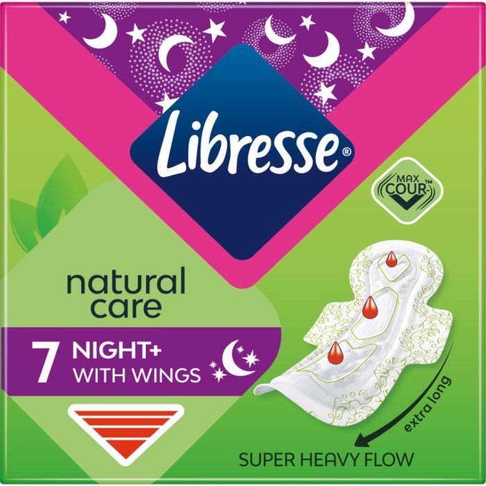 Гигиенические прокладки Libresse Natural Care Night 7 шт. (7322540611236)