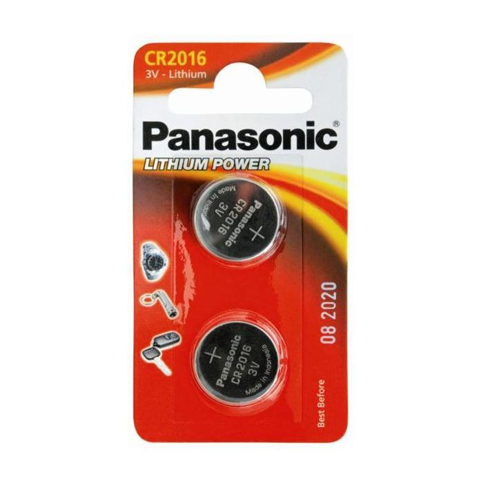 Батарейка Panasonic CR 2016 * 2 LITHIUM (CR-2016EL/2B)