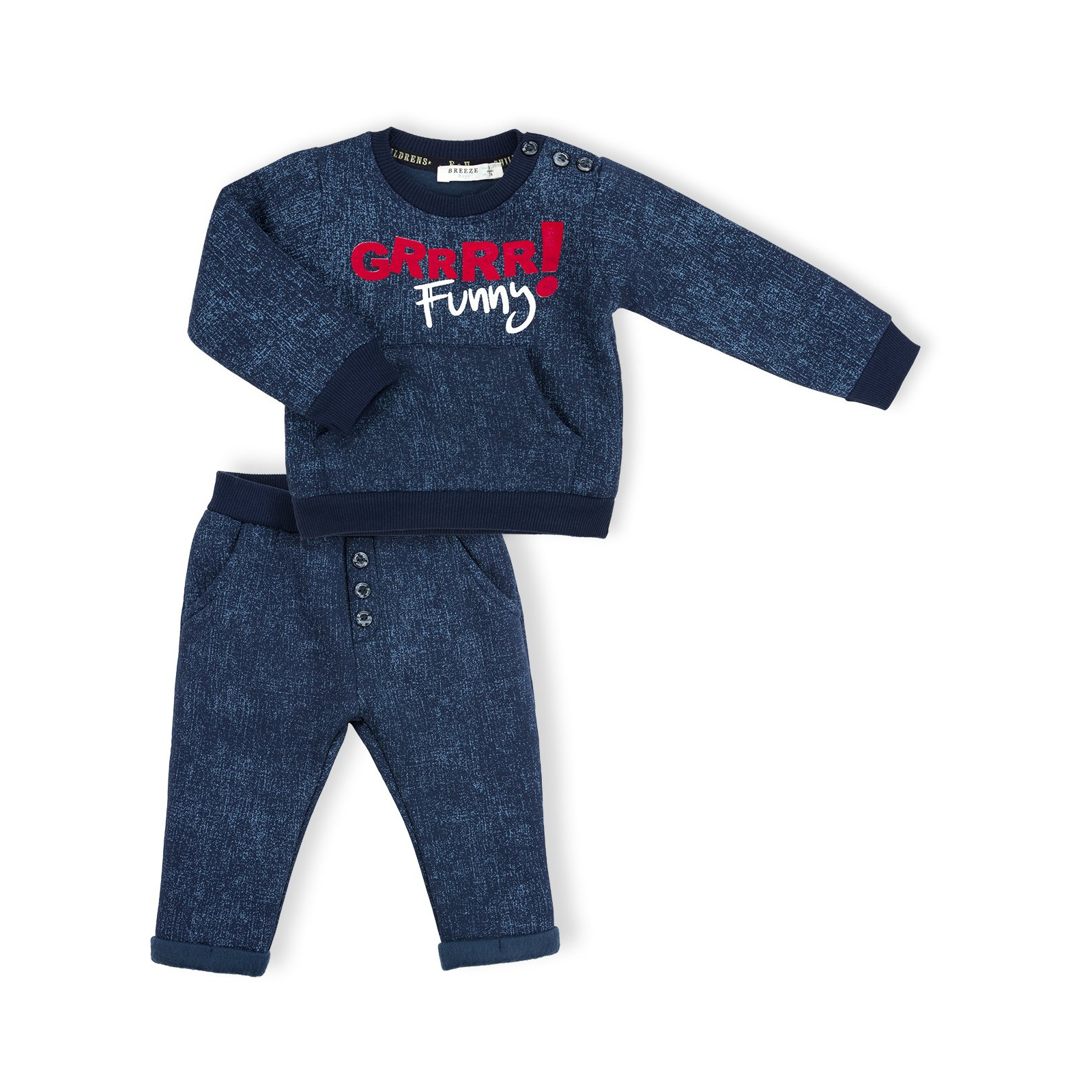 Набір дитячого одягу Breeze "Grrrr! funny" (10516-80B-blue)