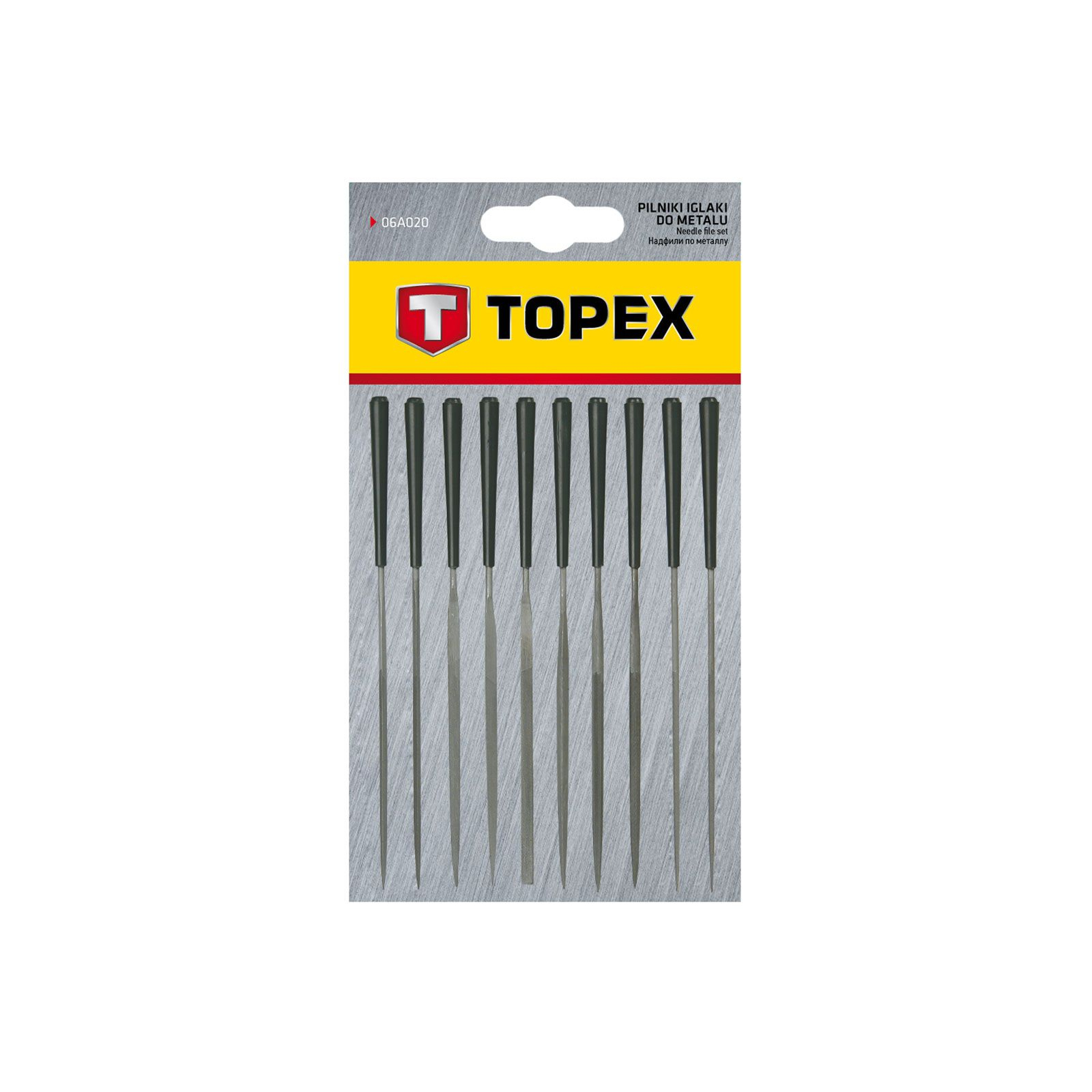 Набор надфилей Topex игольчатые по металлу, набор 10 шт. (06A020) изображение 2