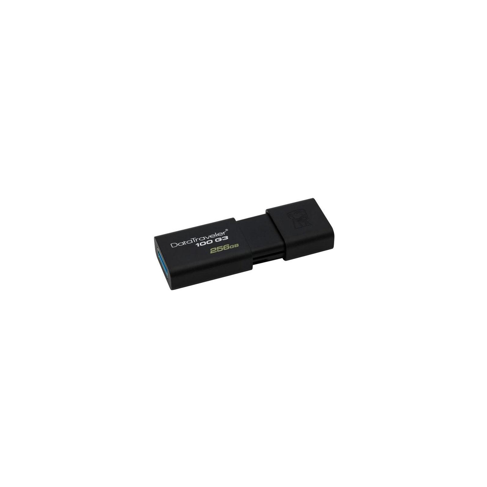 USB флеш накопичувач Kingston 256GB DT 100 G3 Black USB 3.0 (DT100G3/256GB) зображення 3