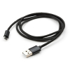 Дата кабель USB 2.0 AM to Micro 5P 1m nylon black Vinga (VCPDCMNB1BK) зображення 5