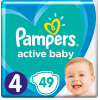 Підгузки Pampers Active Baby Maxi Розмір 4 (9-14 кг), 49 шт (8001090949851) зображення 4