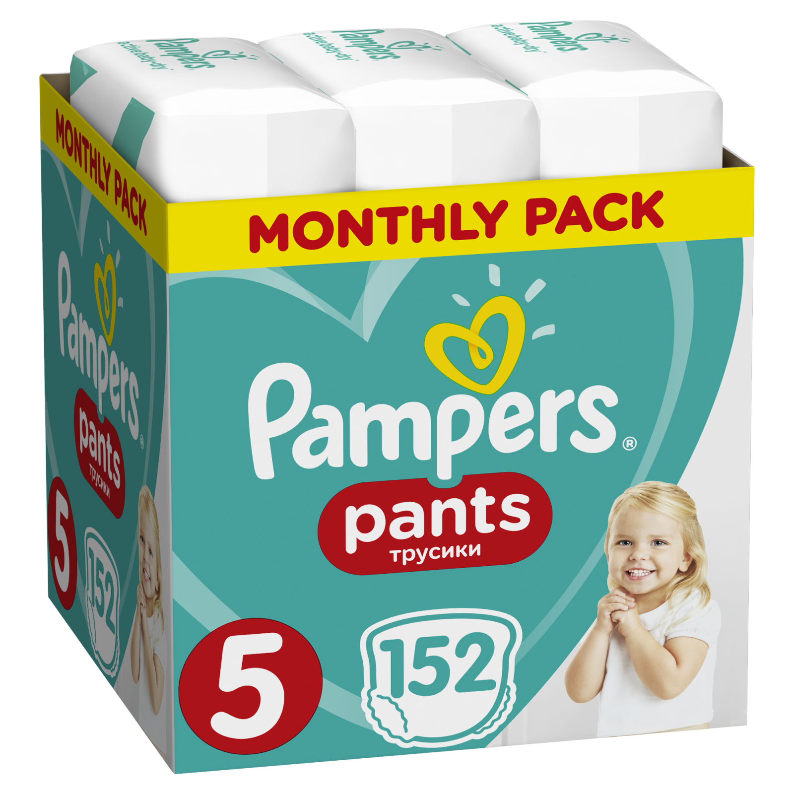 Підгузки Pampers Pants Junior Розмір 5 (12-17 кг), 152 шт (8001090808004) зображення 2