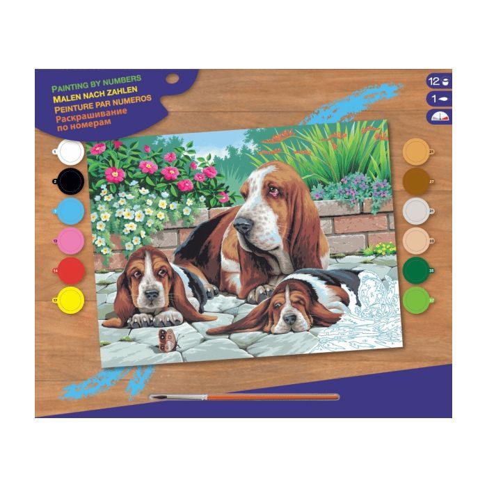 Набір для творчості Sequin Art PAINTING BY NUMBERS SENIOR Basset Hounds (SA0044)