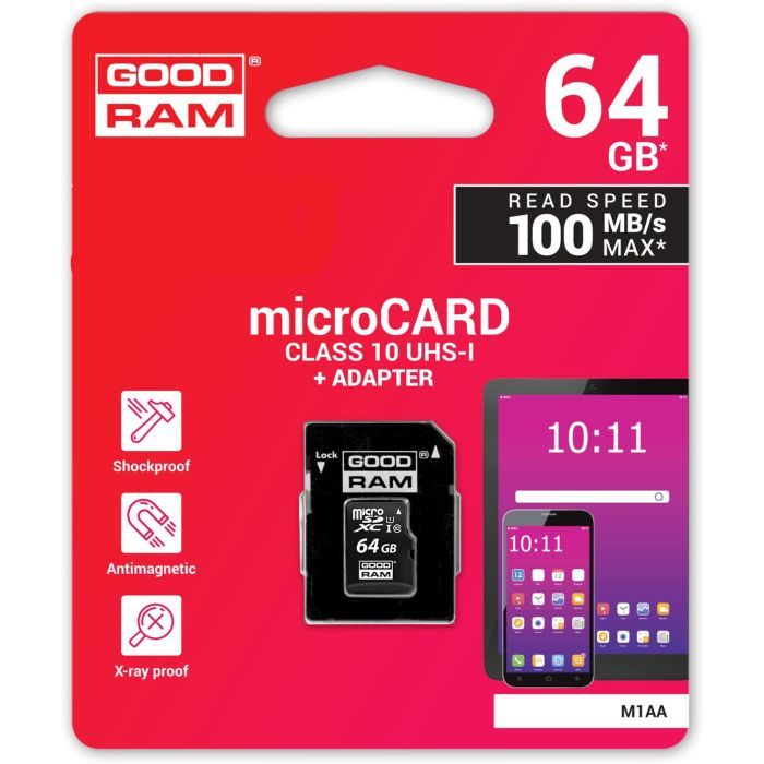 Карта памяти Goodram 64GB microSDXC Class 10 (M1AA-0640R12) изображение 5