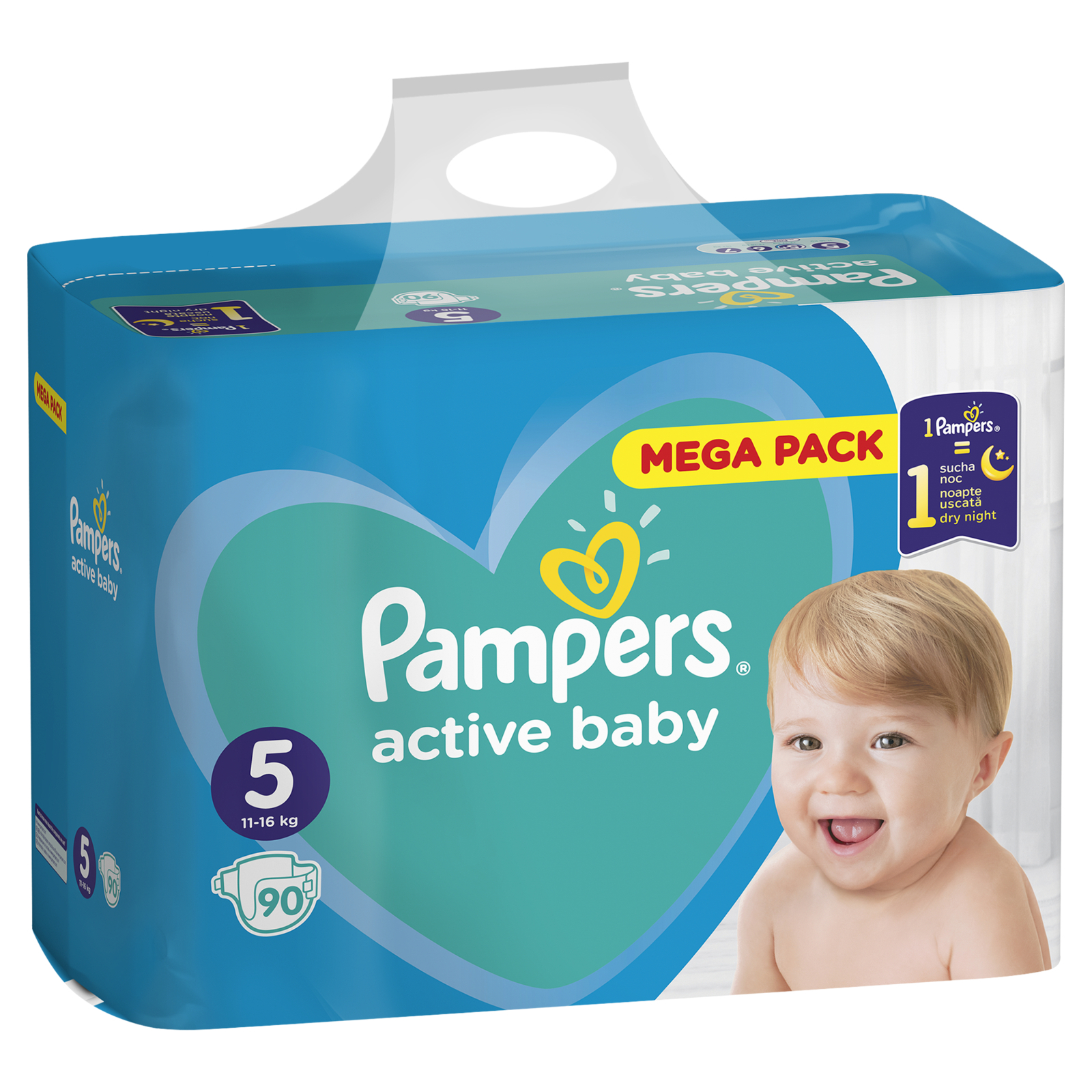 Подгузники Pampers Active Baby Junior Размер 5 (11-16 кг), 90 шт. (8001090951342) изображение 3