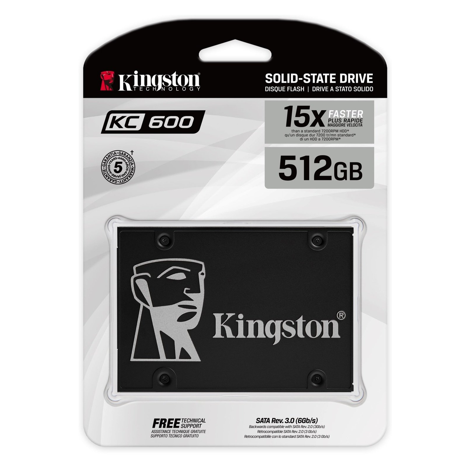 Накопитель SSD 2.5" 512GB Kingston (SKC600/512G) изображение 3