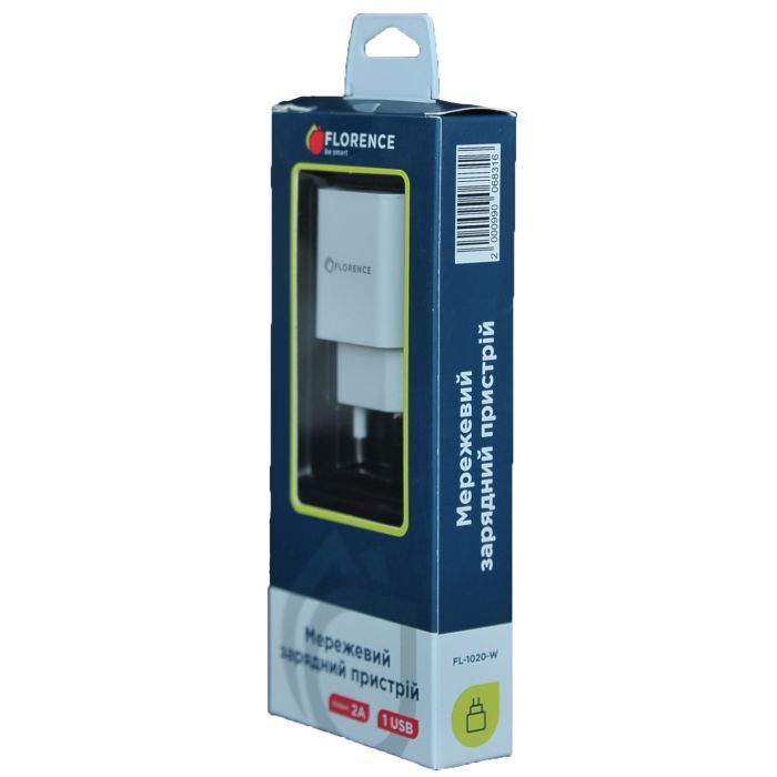 Зарядное устройство Florence 1USB 2A White (FL-1020-W) изображение 4