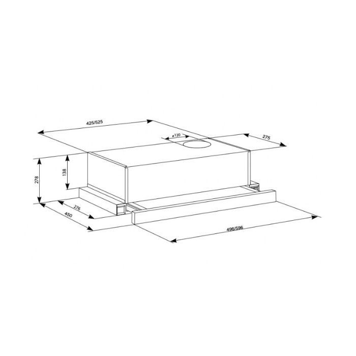 Витяжка кухонна Eleyus LOTUS 470 50 BL (LOTUS47050BL) зображення 8