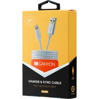 Дата кабель USB 2.0 AM to Lightning 1.0m Dark gray Canyon (CNE-CFI3DG) зображення 3