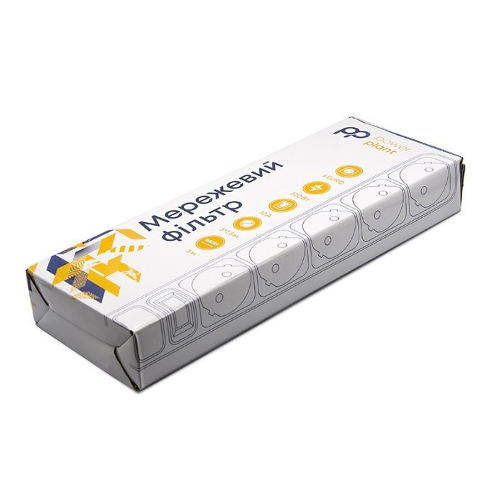 Сетевой фильтр питания PowerPlant 3 м, 5 розеток, евростандарт (JY-1056/3) (PPSA10M30S5B) изображение 3