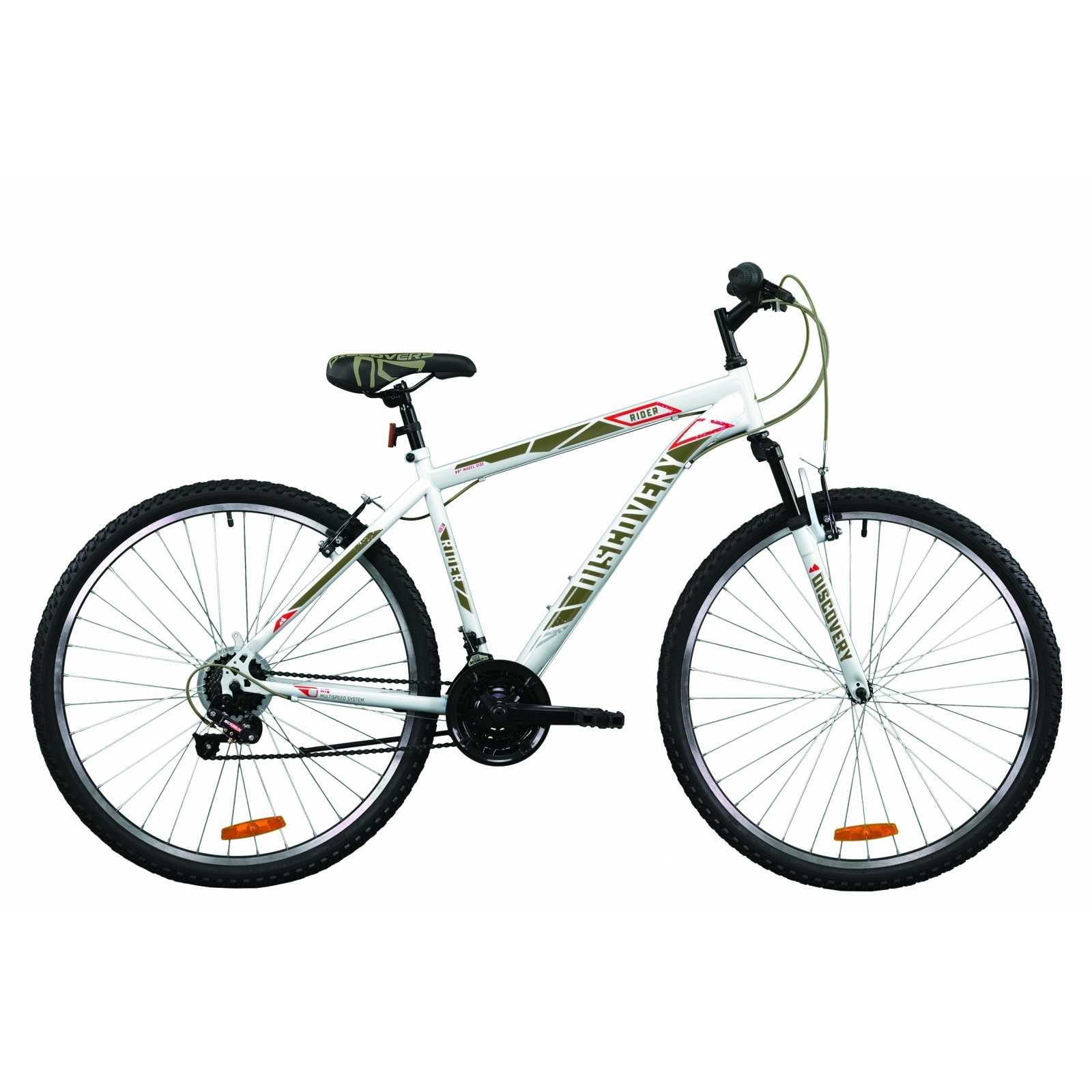 Велосипед Discovery 29" RIDER AM Vbr рама-19" St 2020 бело-красный с серым (OPS-DIS-29-063)
