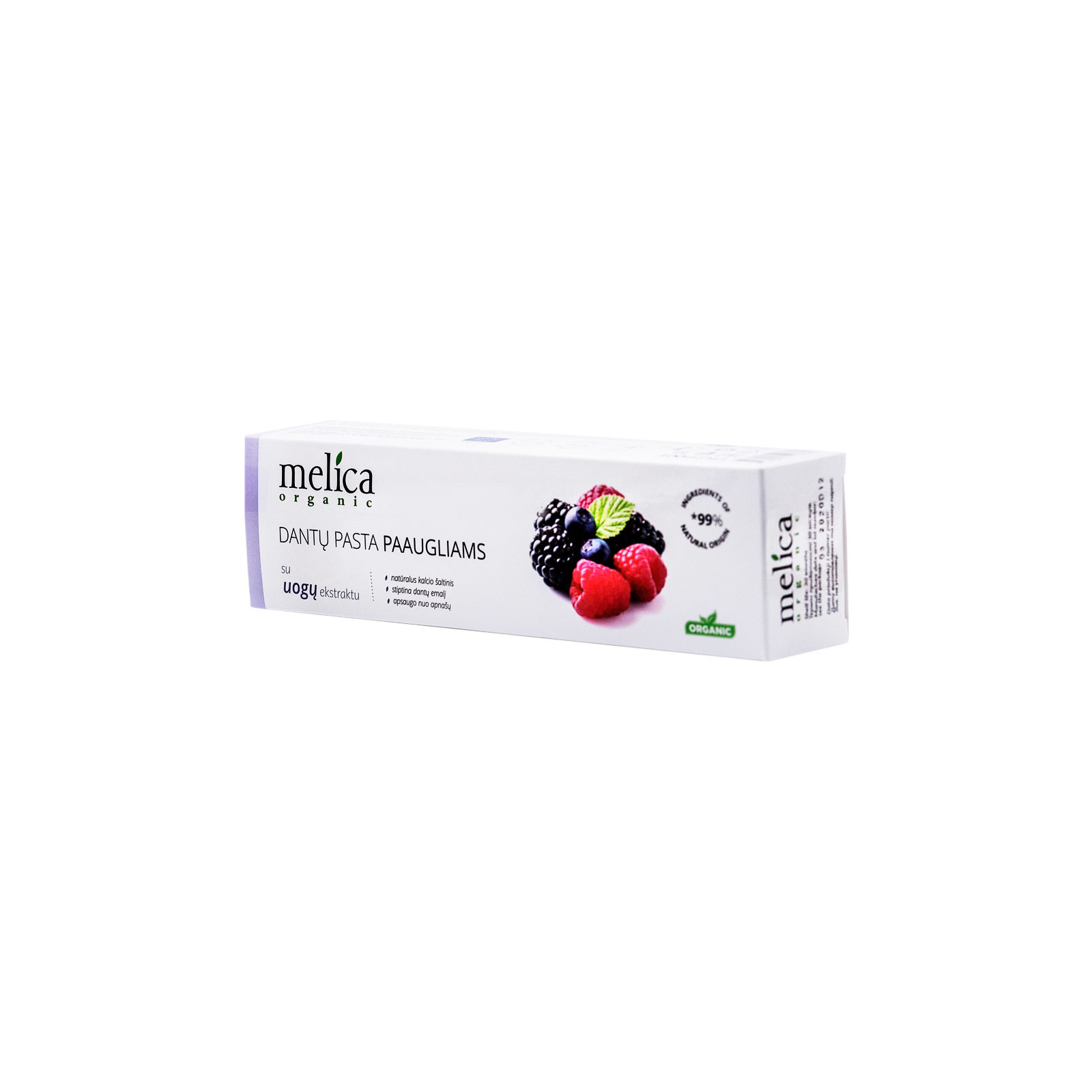 Дитяча зубна паста Melica Organic Ягідний мікс 100 мл (4770416003624)
