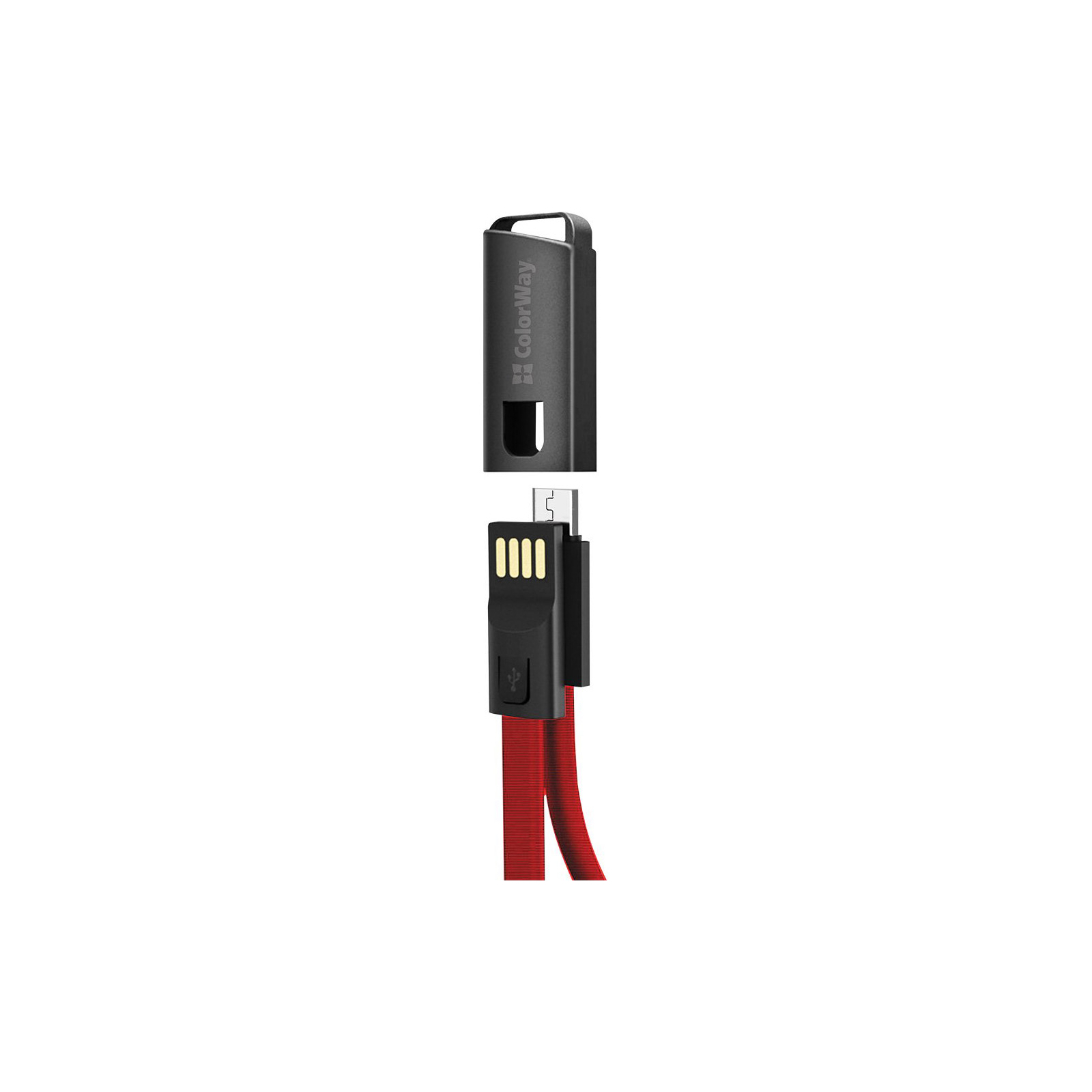 Дата кабель USB 2.0 AM to Micro 5P 0.22m blue ColorWay (CW-CBUM022-BL) зображення 3
