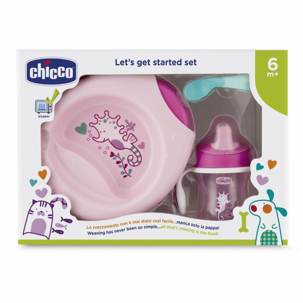 Набор детской посуды Chicco Meal Set 6 м + розовый (16200.11) изображение 5