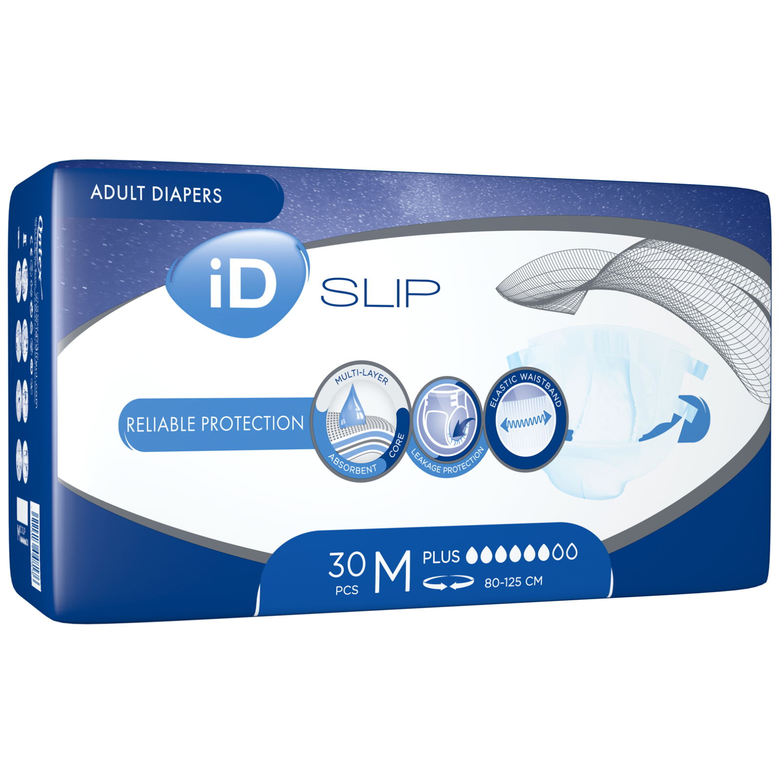 Підгузки для дорослих ID Slip Plus Medium талія 80-125 см. 30 шт. (5411416048176) зображення 2