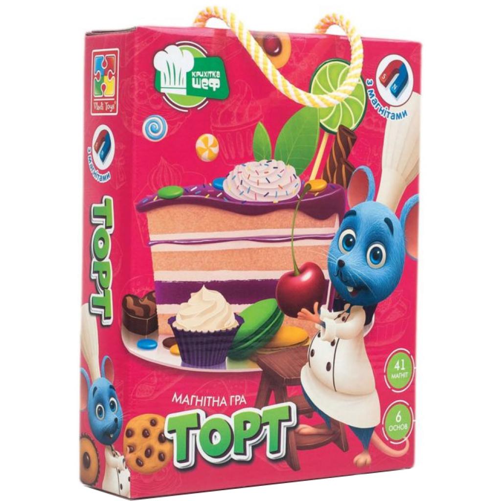 Развивающая игрушка Vladi Toys Магнитная кулинарная игра Торт, укр. (VT3004-01)