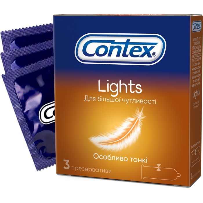 Презервативы Contex Lights особенно тонкие латексные с силиконовой смазкой 12 шт (5060040302088)