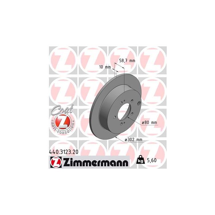 Гальмівний диск ZIMMERMANN 440.3123.20