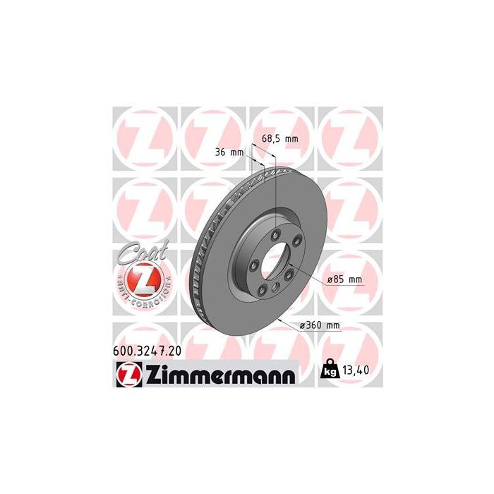 Тормозной диск ZIMMERMANN 600.3247.20