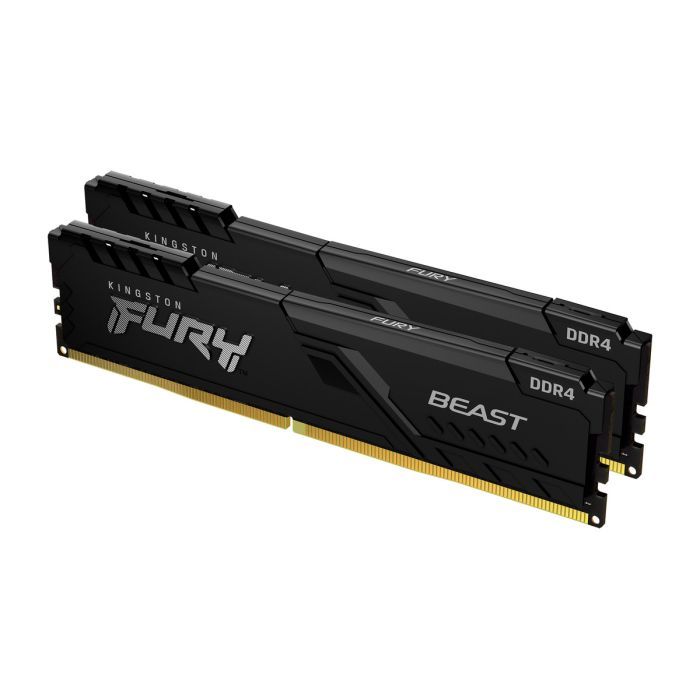 Модуль пам'яті для комп'ютера DDR4 32GB (2x16GB) 3200 MHz Fury Beast Black Kingston Fury (ex.HyperX) (KF432C16BBK2/32)