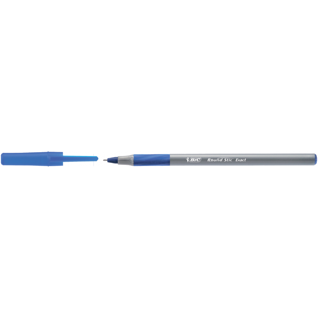 Ручка кулькова Bic Round Stic Exact, синя, 4шт в блістері (bc932857/bc9333702) зображення 2