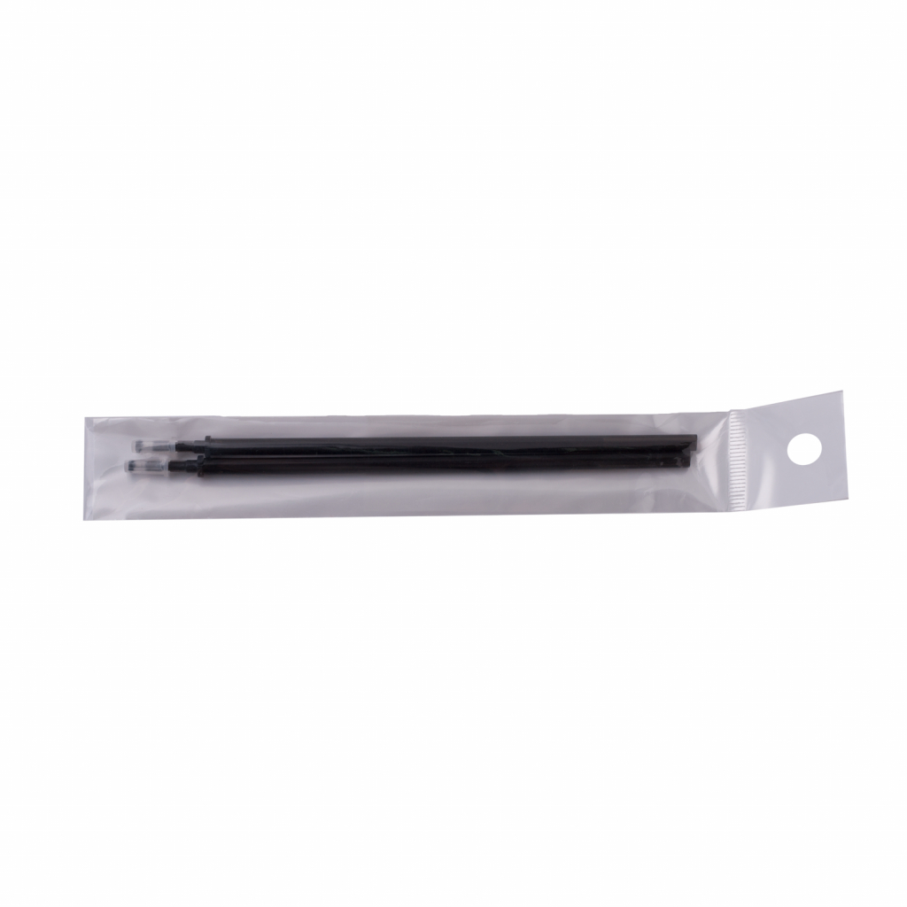 Стержень гелевий Buromax для ручки Пиши-Стирай ERASE SLIM, чорний, 2 шт. в блістері (BM.8076-02) зображення 2